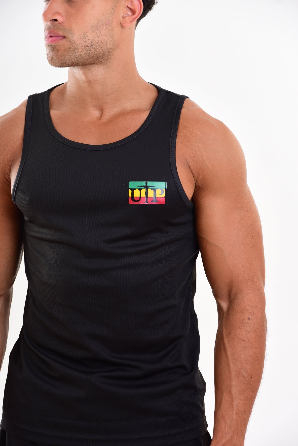 Red Gold Green Mens Polyester Vest
