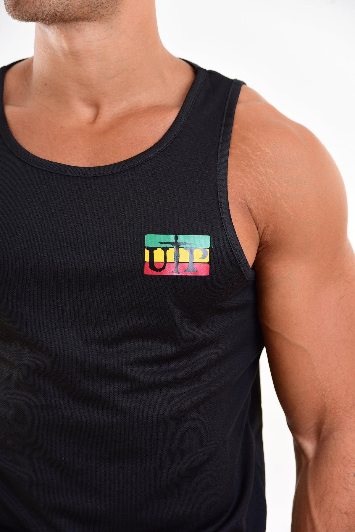 Red Gold Green Mens Polyester Vest